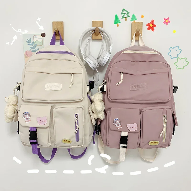 Mochila escolar Kawaii para niña, morral para estudiantes, morral para adolescentes, morral para mujer, estilo coreano Harajuku, novedad