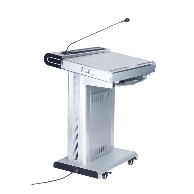 Aluminum Church Podium Meeting Room Podium Speaker/Speaker Platform Interactive