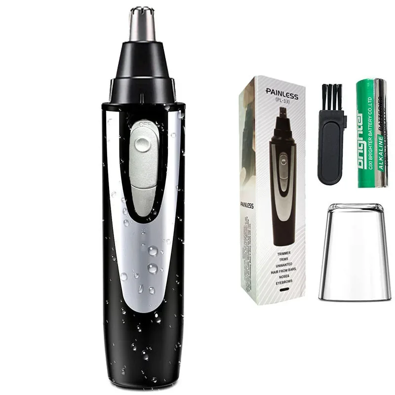 

Professional Waterproof Painless Dual Edge Blades 360 Bevel Blade Men Electric Ear Nose Eyebrow Hair Clipper Trimmer Machine