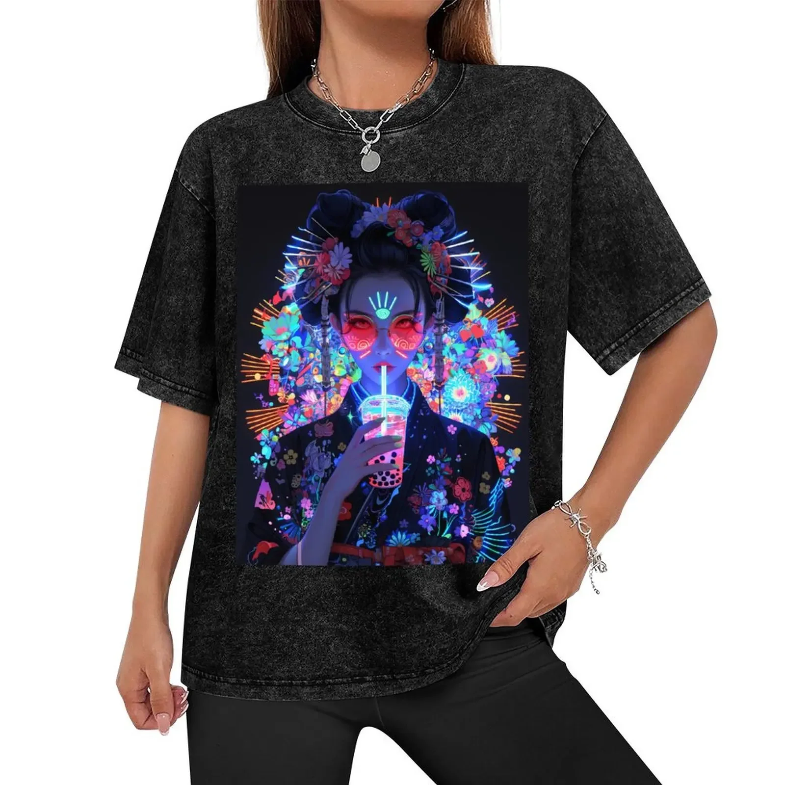 Boba Geisha T-Shirt sports fans cute tops mens graphic t-shirts pack