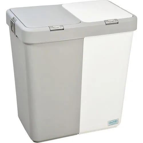 Motek Dirty Laundry Basket Double Chamber Automatic Clamshell 80LITRE-MT09