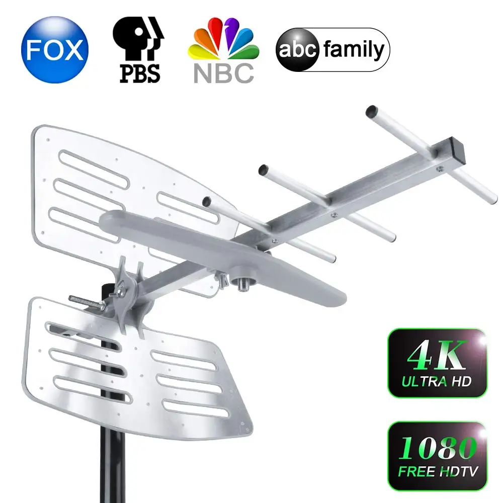 New! Outdoor 2500 miles Digital HD TV Antenna With 10m Cable DVBT2 ISDBT ATSC super big Strong Signal satellite dish booster