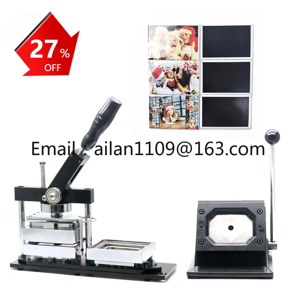 

80 * 53mm refrigerator magnet making machine rectangular button kit (optional) cutting tool (optional) and material (optional)