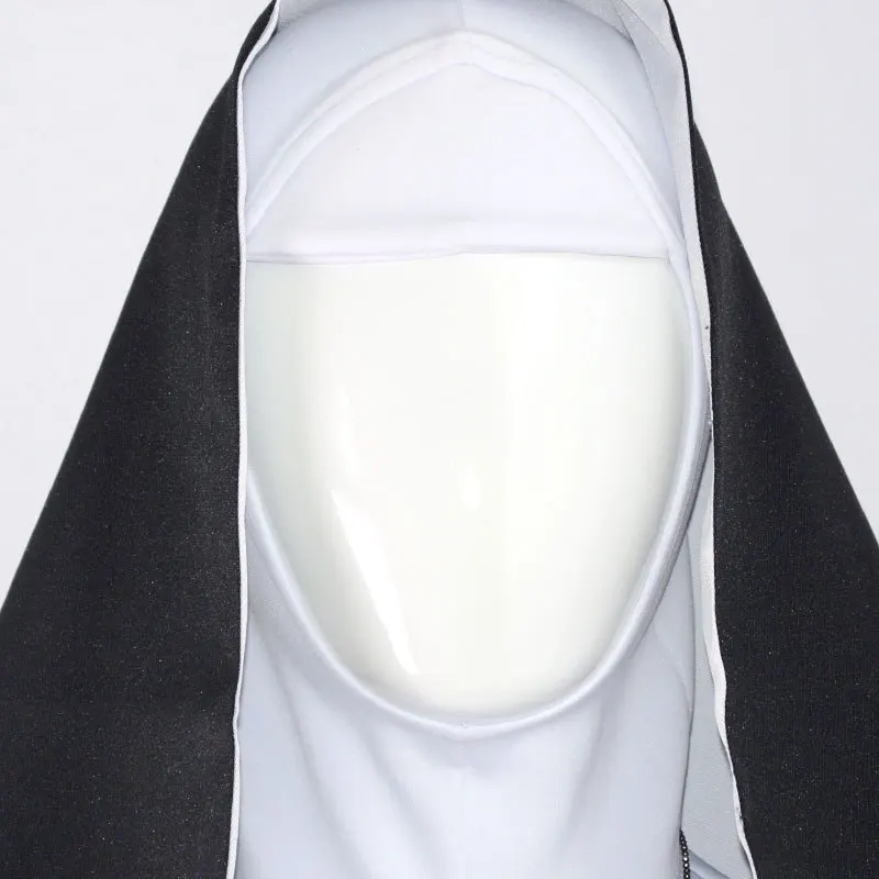 ชุดคอสเพลย์แม่ชีสยองขวัญไซส์ใหญ่สำหรับฮาโลวีน ชุดเต็มสำหรับงานแฟนซี ชุดแม่ชีปีศาจ ชุดแฟนซีแบบดั้งเดิมของจีน