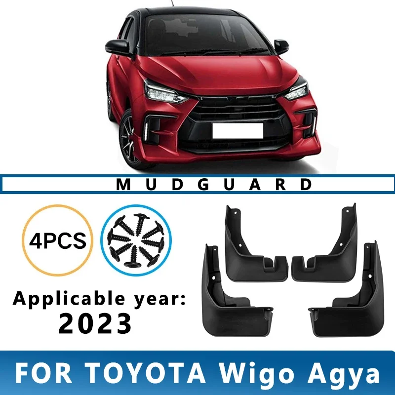 

Mud Flaps Fit for TOYOTA Wigo Agya 2023 Mudguards Tire Fenders Splash Proof Accessories Wheel Guards 4ps
