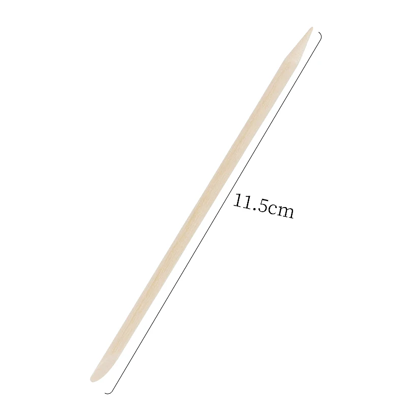 100pcs Orange Wood Sticks Nail Art Cuticle Pusher Pedicure Manicure Sticks Duable-head For Salon Remover Manicure Care Tools