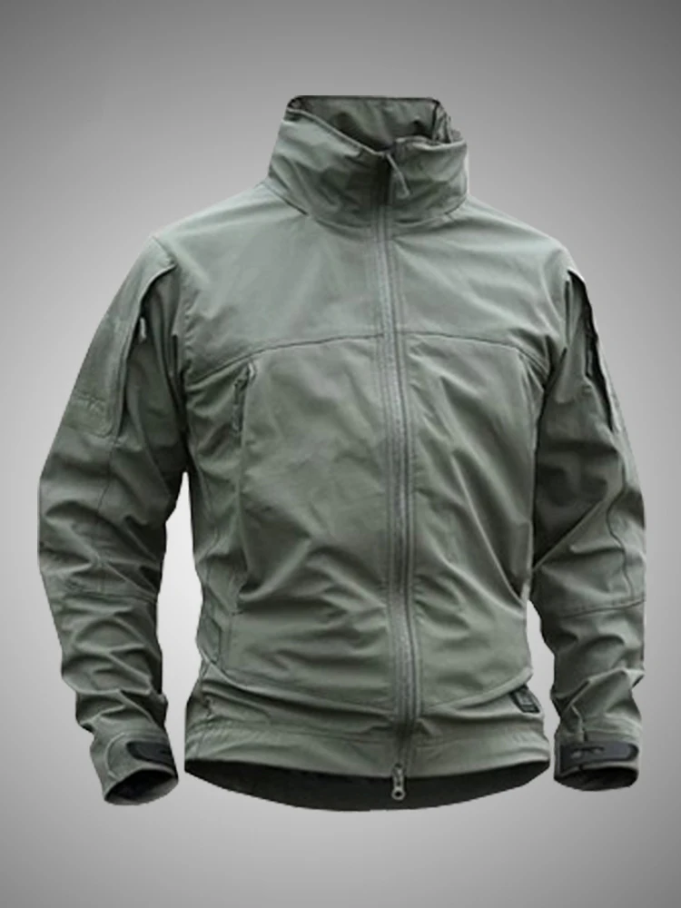 Men's Outdoor Soft  Tactical Jacket Windproof Waterproof Multi-Functional Spring Autumn  Jacket Military Fan Favorite