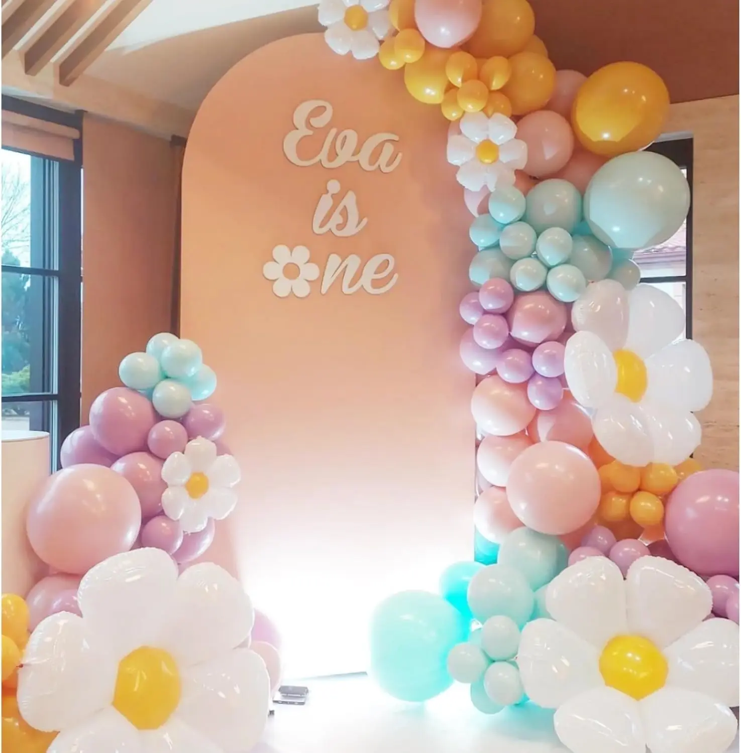 Pastellballons Bogen Kit Gänseblümchen Blumenballon Girlande Kind Braut Erster Geburtstag Party Dekoration Babyparty Hochzeitszubehör