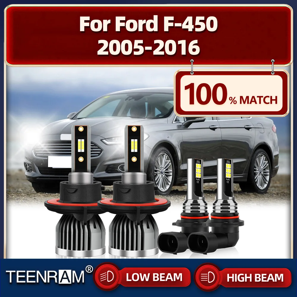 LED Headlight Bulbs 40000LM Super Bright Car Lights 6000K 12V Plug and Play For Ford F-450 2005-2011 2012 2013 2014 2015 2016