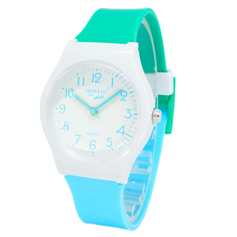 Montre-bracelet colorée pour garçons et filles, bracelet en silicone souple, étanche, pour enfants adolescents