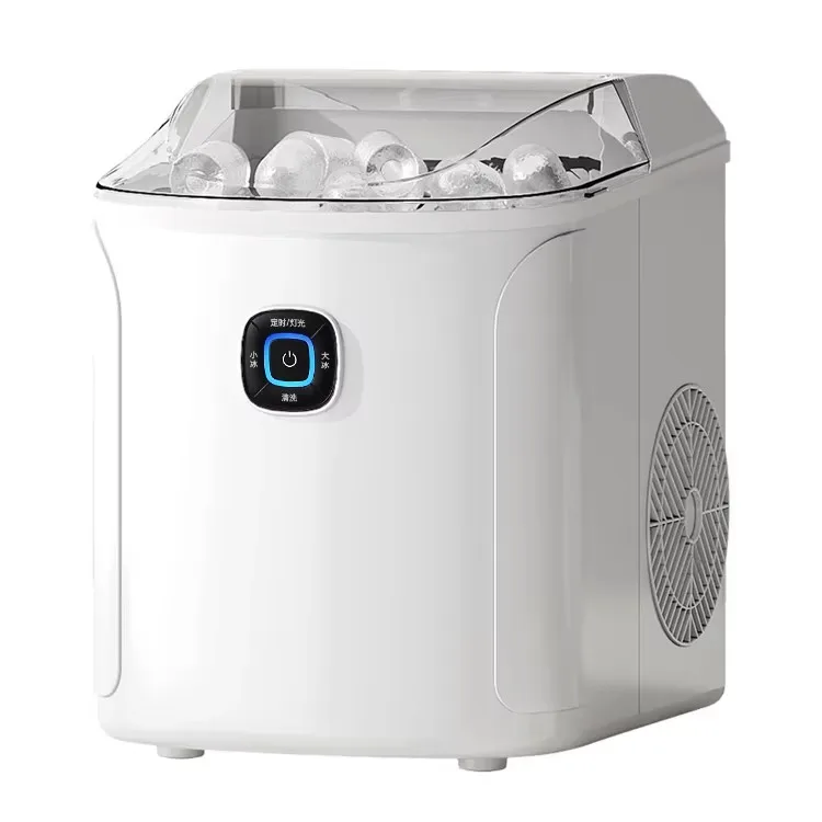 Portable Electric 24H Ice Maker for Home Kitchen Office Hotel Use Bullet Ice Machine with Self-Cleaning Function Plastic Housing