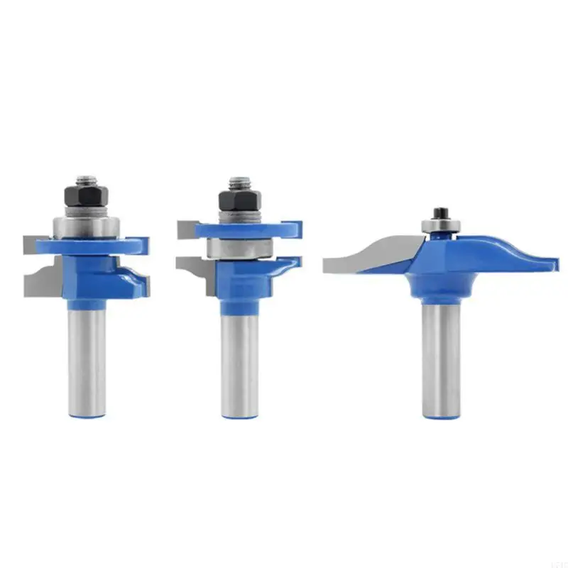 

L74C 3pcs/set Tongue Router Bits Large Apartment Board Cabinet Door Woodwork