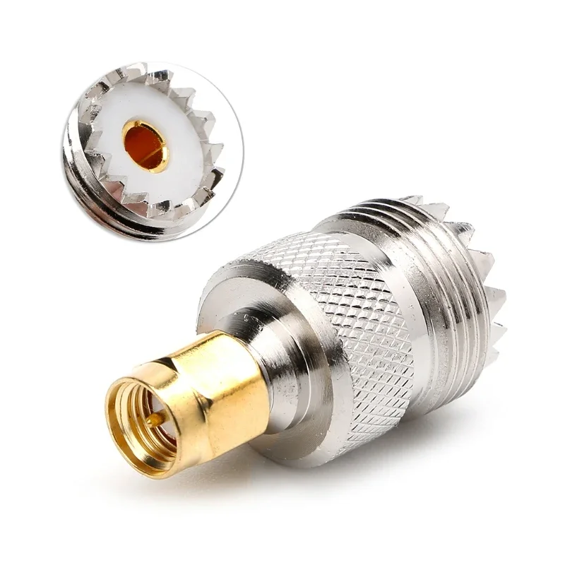 ESCAM-conector de enchufe UHF hembra a SMA macho, adaptador Coaxial, gran oferta