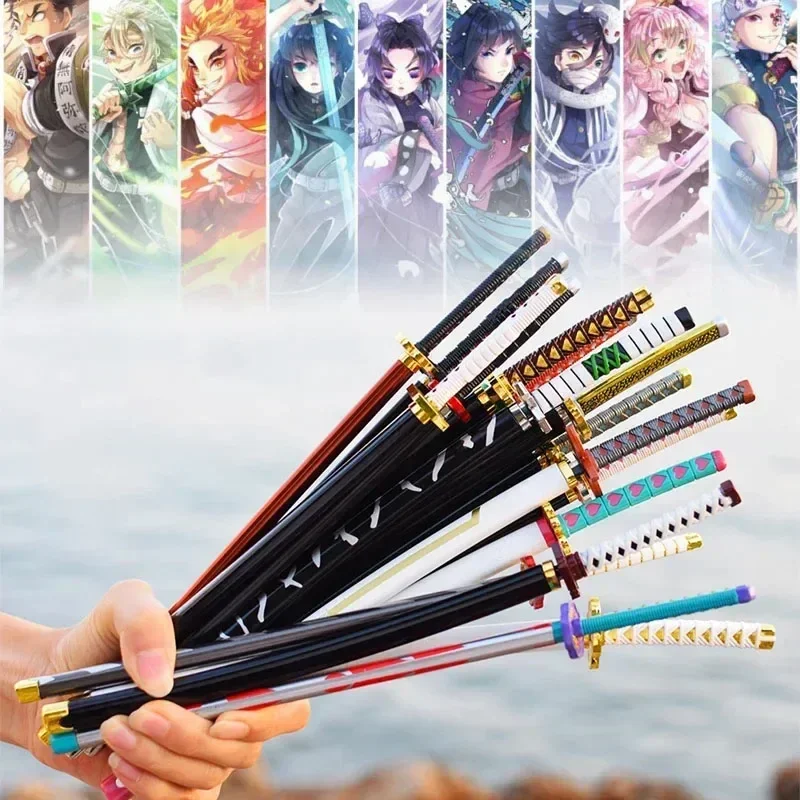 25cm Metal Katana Swords Toy Tanjirou Demon Slayer Cosplay Anime Ghost Killer  Props Weapon Collection Gift Kid Toy Home Decor