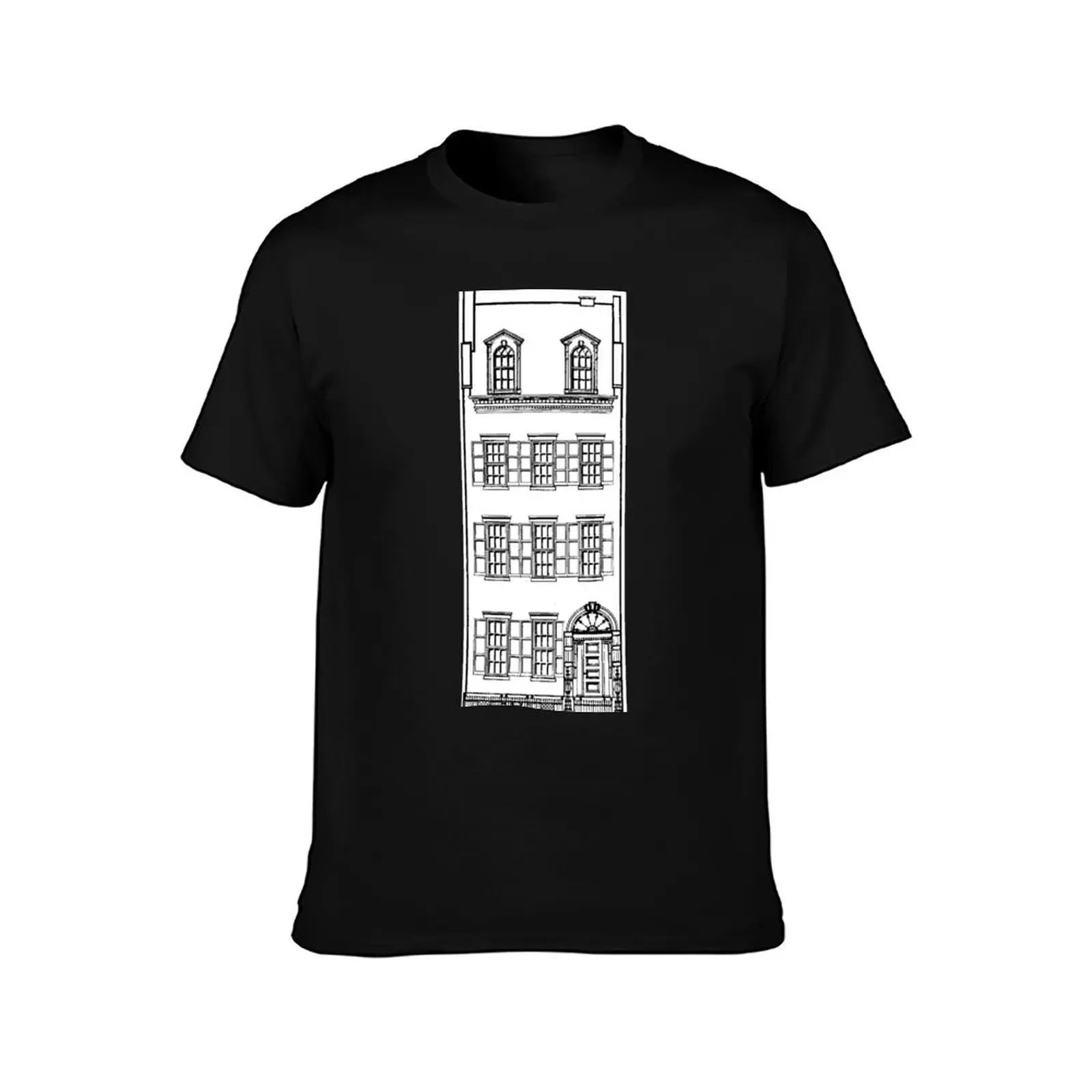 1832 Merchant's House Facade T-Shirt Blouse summer tops shirts graphic tee black t-shirts for men