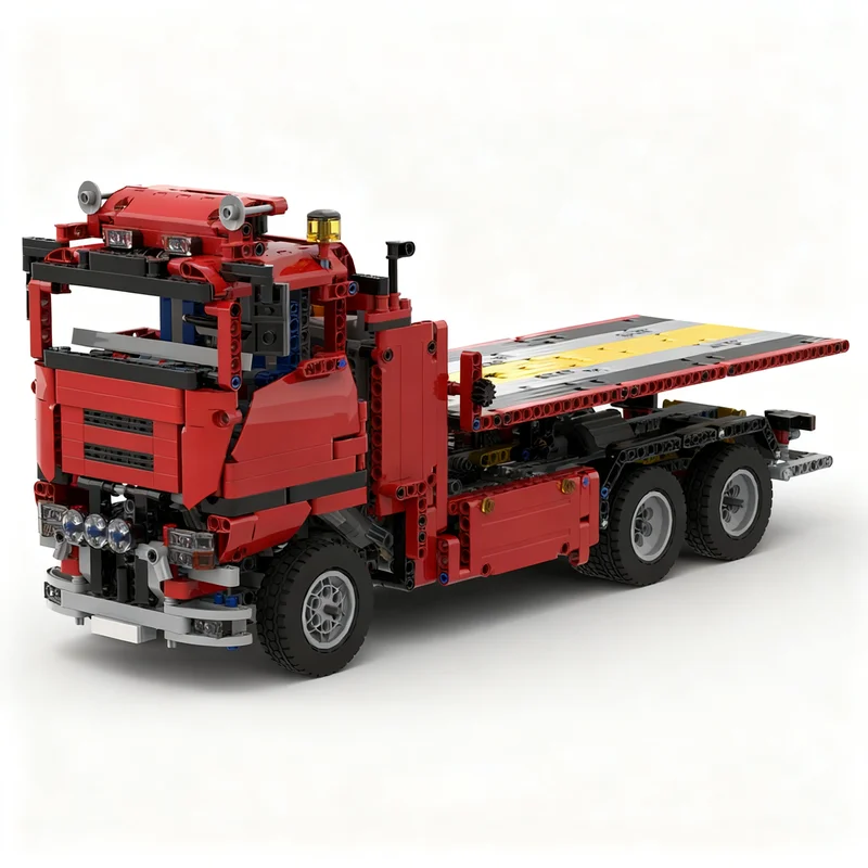 1626pcs MOC Flatbed Rotator Tow Truck Alternate Technical Model Building Blocks Construction Toy Christmas Gifts Brick Kids