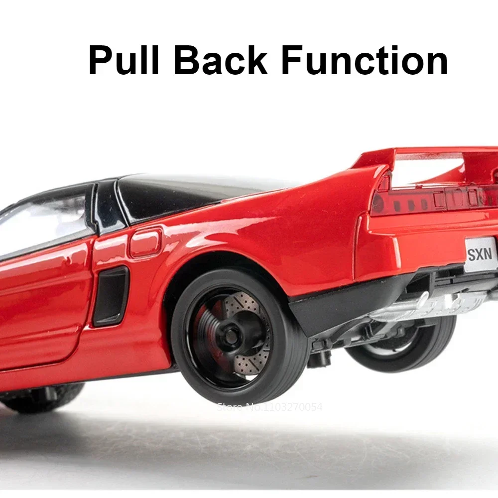 1:32 هوندا NSX أكورد سبيكة نموذج لعب سيارات مصغرة دييكاست أبواب المركبات مفتوحة مع ضوء الصوت التراجع لعبة هدايا الاطفال