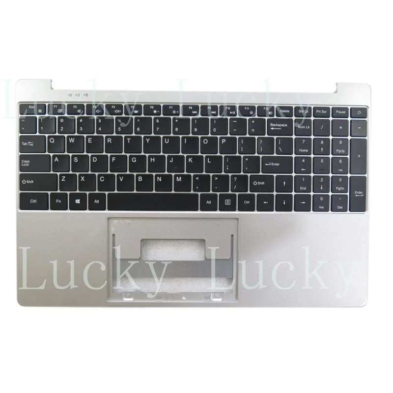 

Б/у серебристая подставка для рук и клавиатура с подсветкой (US) для IPASON P2 ZX-350-27