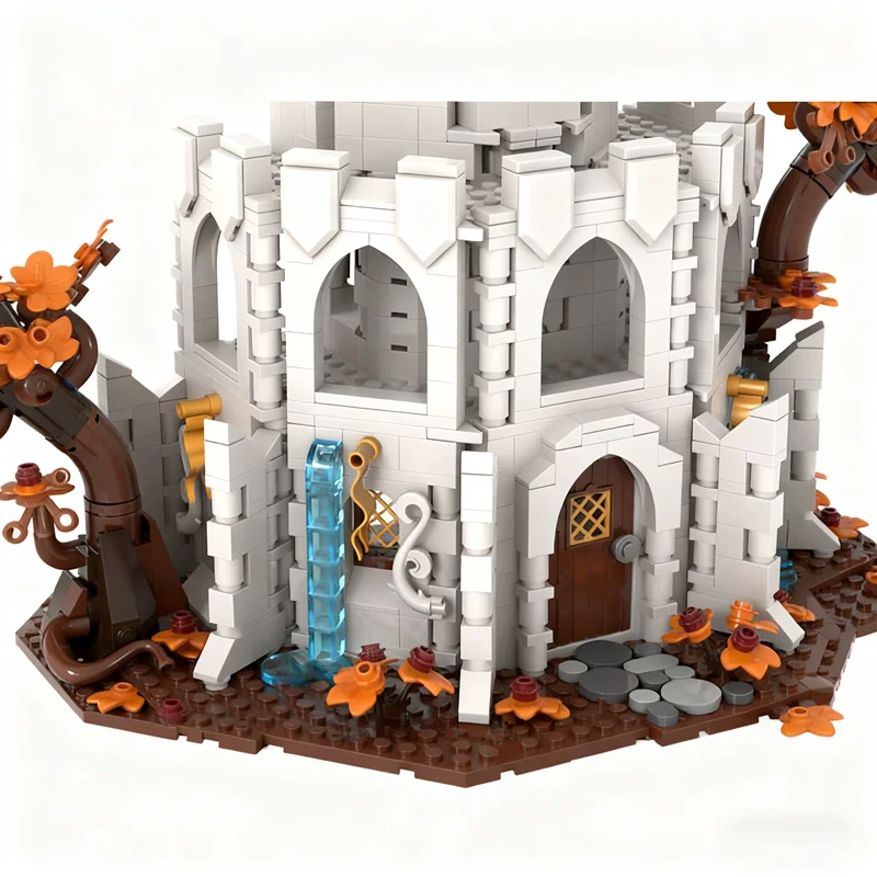 1470pcs MOC White Wizard S Tower Castle Model Bouwstenen Architectuur Onderwijs Creatief Speelgoed Kerstcadeaus Baksteen Kinderen