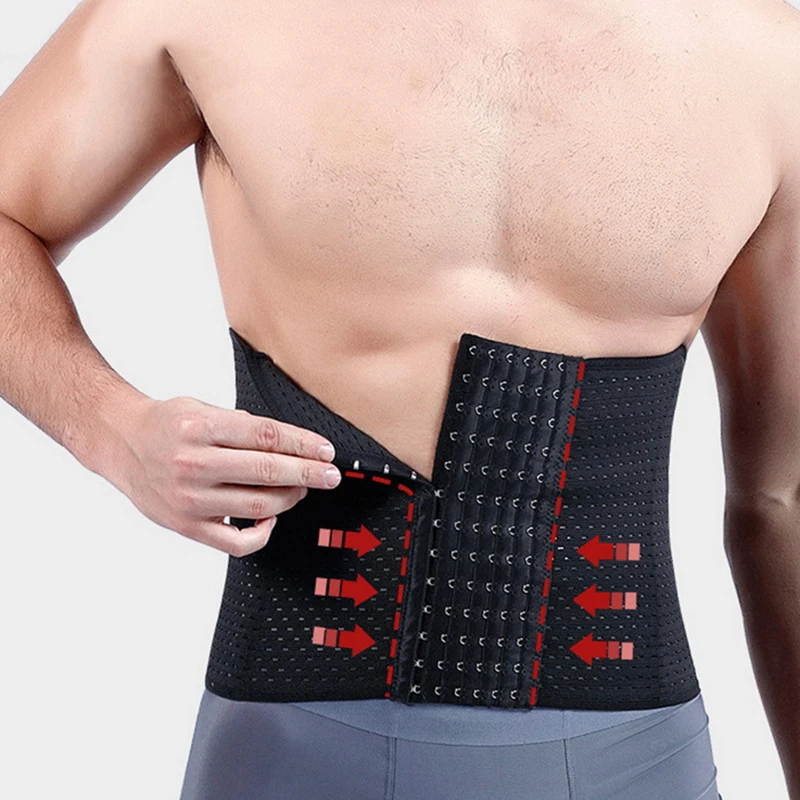 Men Slimming Body Shaper Waist Trainer Trimmer Belt Corset For Abdomen Belly Shapers Tummy Control Fitness Compression Shapewear