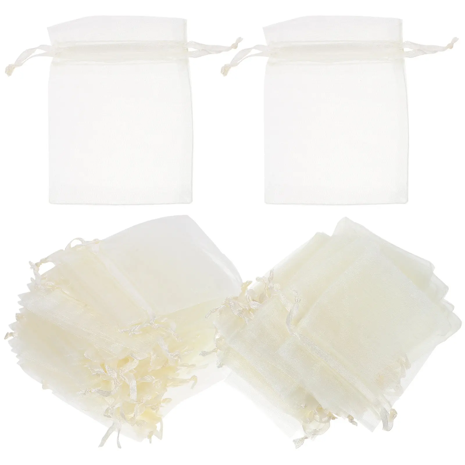 

100Pcs Small Organza Gift Bags Drawstring Mesh Bags Jewelry Storage Wedding Favor Party Pouches Portable Jewelry Bag