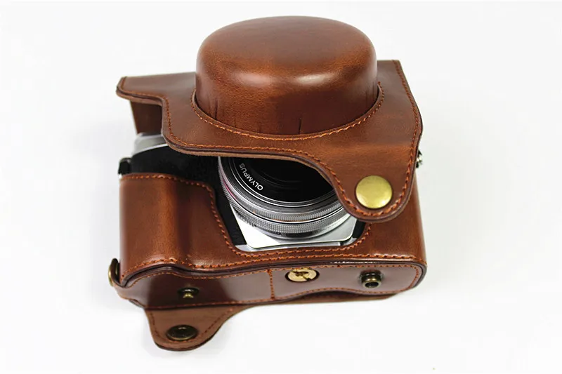 PU Leather Camera Protective Shell com alça, capa de corpo cheia, estojo para Olympus OM-D, E-M10, Mark IV, OMD, EM10IV, luxo, vídeo
