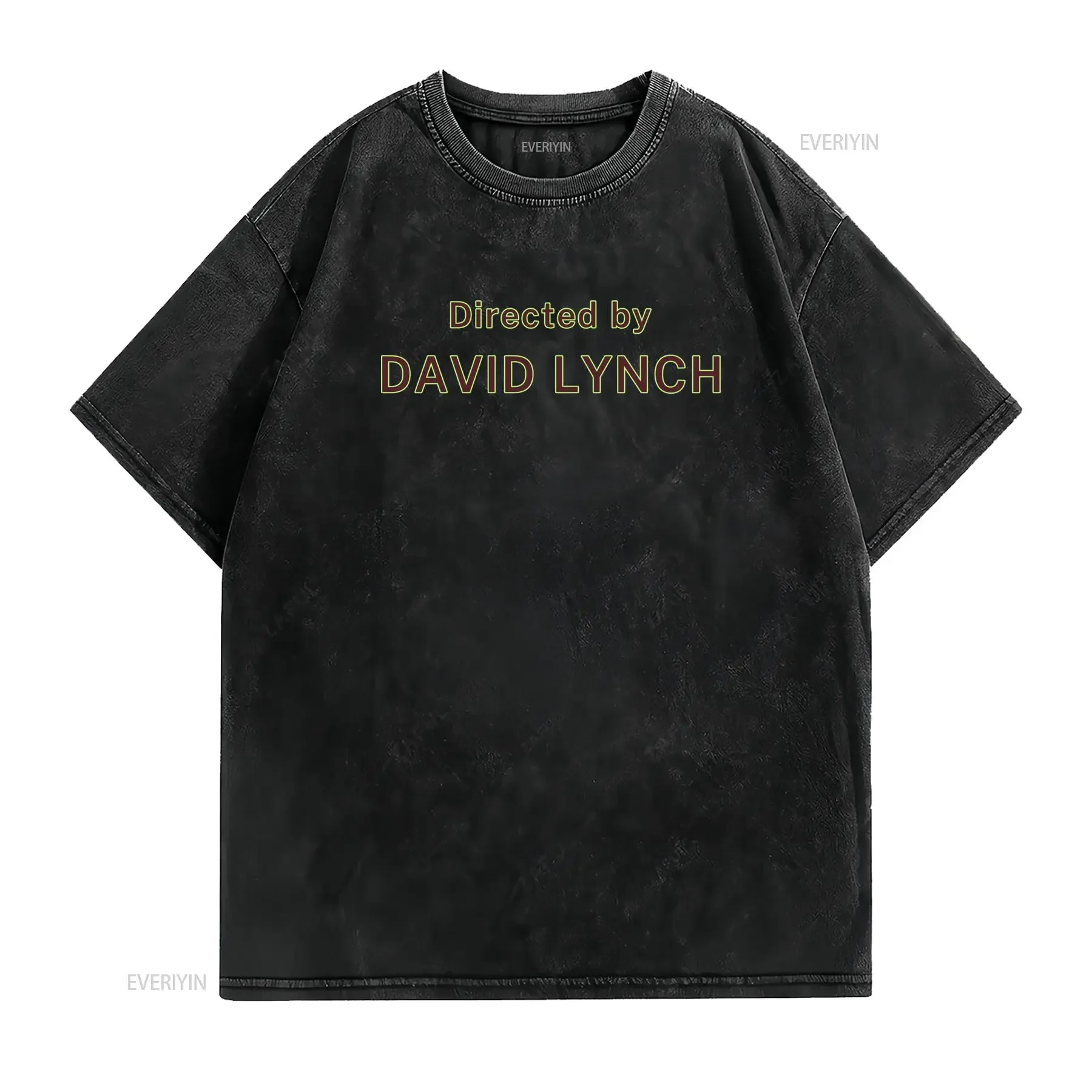 Vintage Directed By David Lynch Film Fan Print Casual T Shirt vintage Washed Versatile graphic designer clothes Soft homme