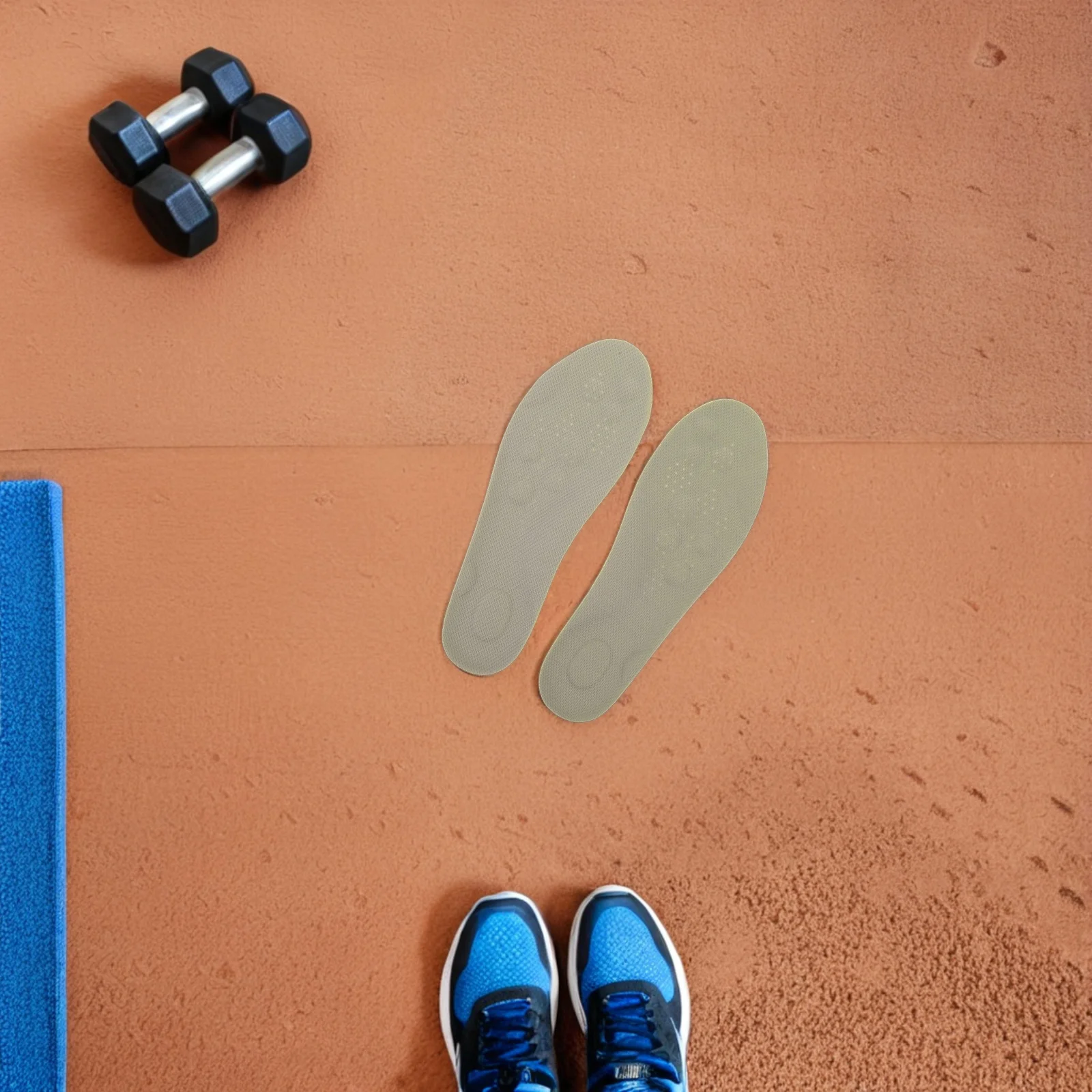 

2pcs 2 Pairs Massage Arch Support Insoles Breathable Sweat-Absorbing Pu Shoe Inserts For Men Women Running Work Outdoor Non-Slip