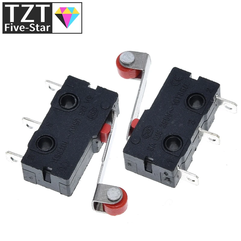 10/30 قطعة جديد مايكرو الأسطوانة رافعة الذراع عادة مفتوحة إغلاق الحد التبديل KW12-3 KW11-N