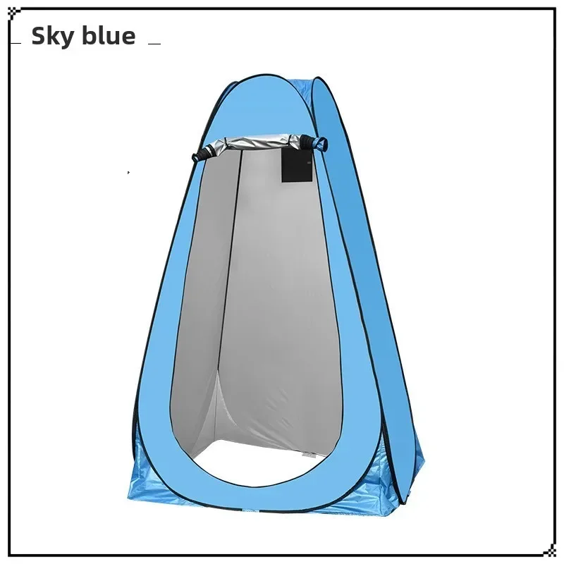 

Shower Tent Outdoor Camping Camping Mobile Toilet Changing Clothes Tent Toilet Tent Single Bath Cover with Window Sky Blue