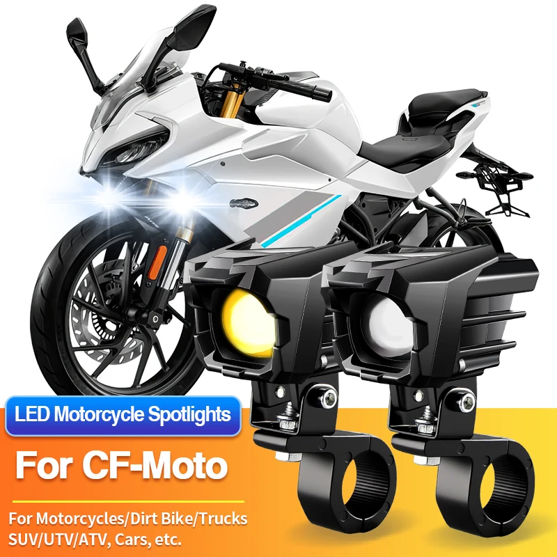 

1 Set LED Motorcycles Headlight Two-Color Fog Light Spotlight Off Road for CF-Moto CFORCE 600/625/800 XC/800 XC EPS/1000/Papio