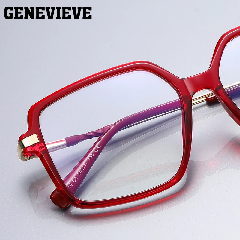 GENEVIEVE Uniquely Designed Large Frame Photochromic Anti-blue Glasses Polarizing Sunglasses Can Be Customized Prescription