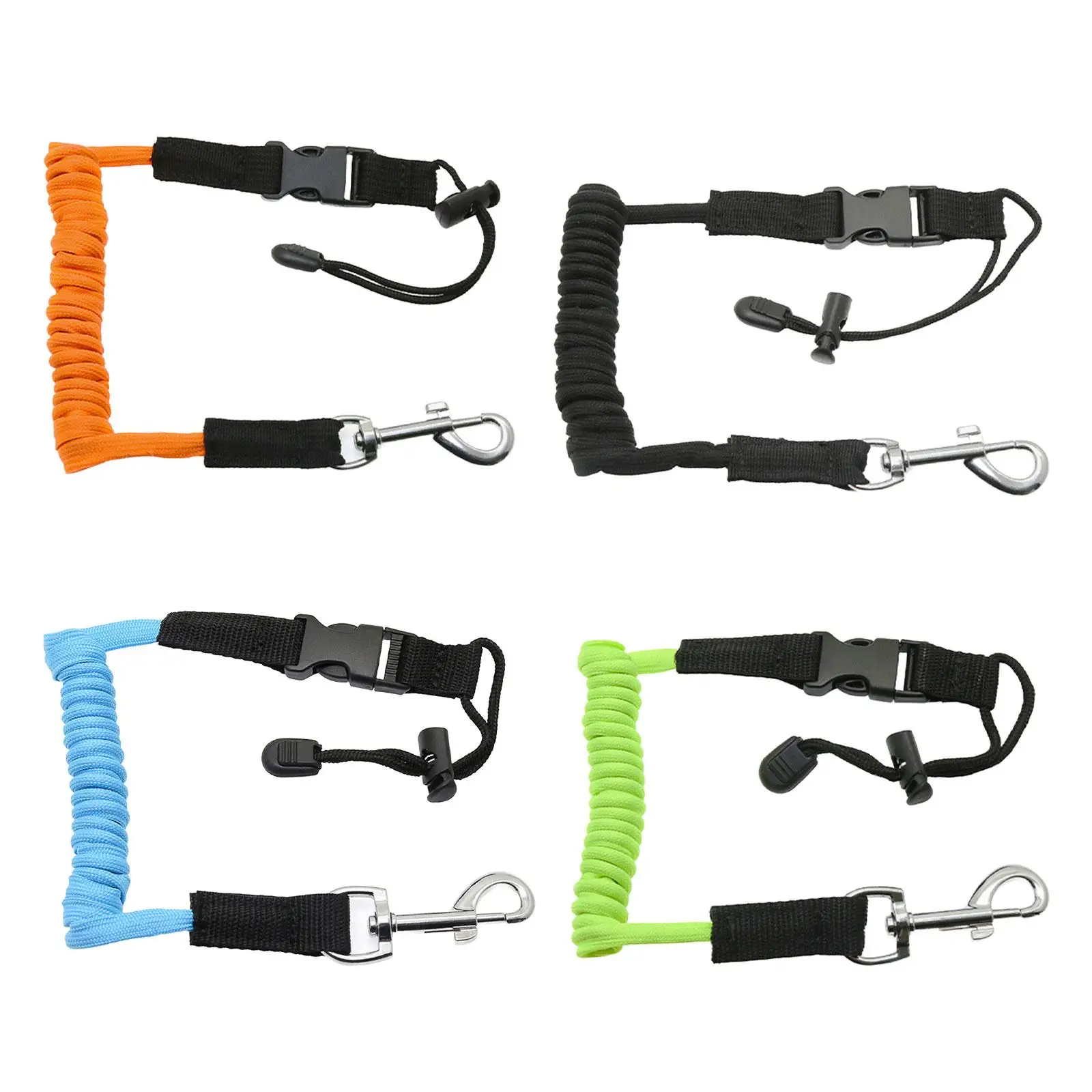 Kayak Paddle Leash Rafting Canoeing Kayak Surfboard Tool Coiled Lanyard Rope