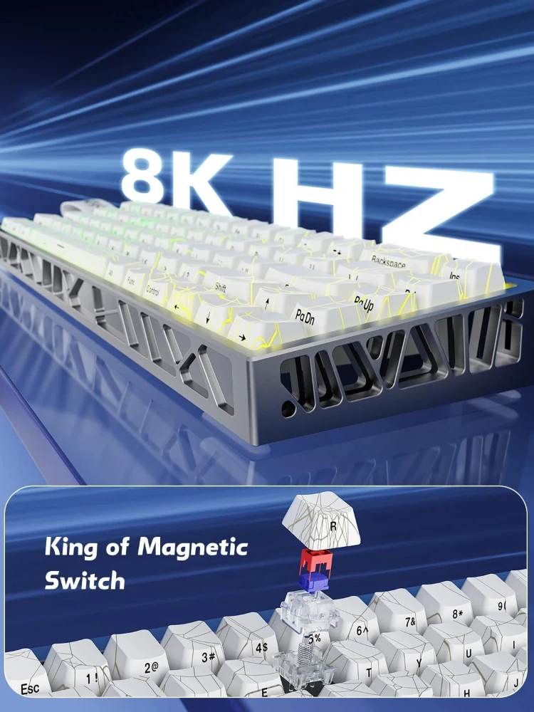 ZORNHER ZH68HE Magnetic Keyboard Wired CNC Aluminum Gaming Keyboard 65% Rapid Trigger  8K HZ Polling Rate Magnetic Switch