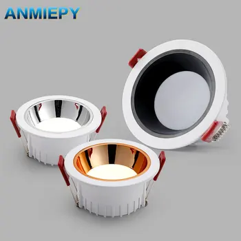 Verzonken Anti-Glare LED Downlights 7W 9W 12W 15W 18W 5W 24W 30W 220V Plafond Spot Verlichting AC85 ~ 265V Achtergrond Lampen + Led Drive