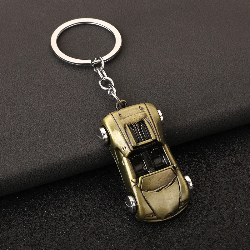 Trending Convertible Muscle Sports Car Keychain 2023 Cute Trend School Bag Car Key Pendant Couple New Trinket Gift Keyring