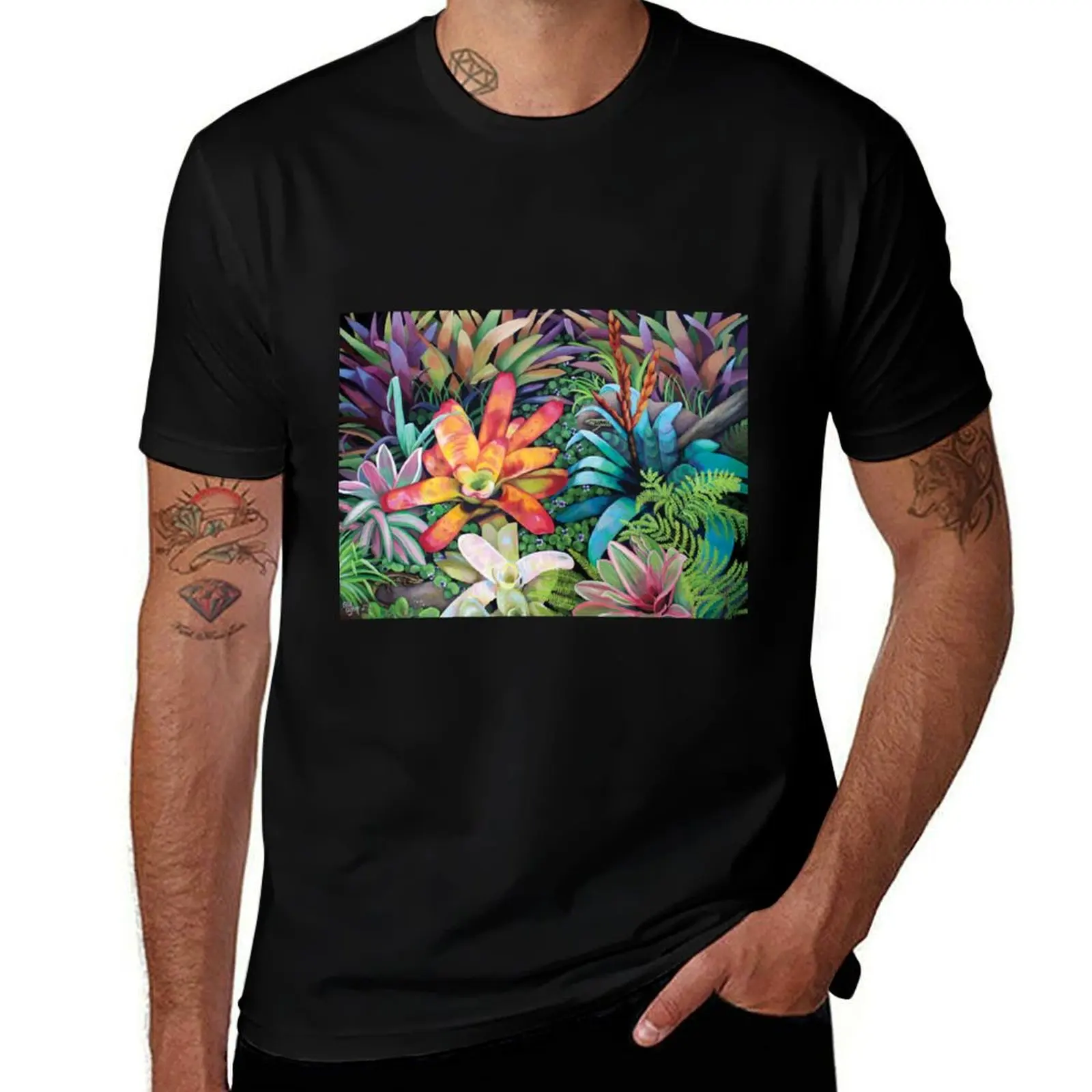 

Bromeliad Rendevous T-Shirt Minimalist Graphic Tee Shirt