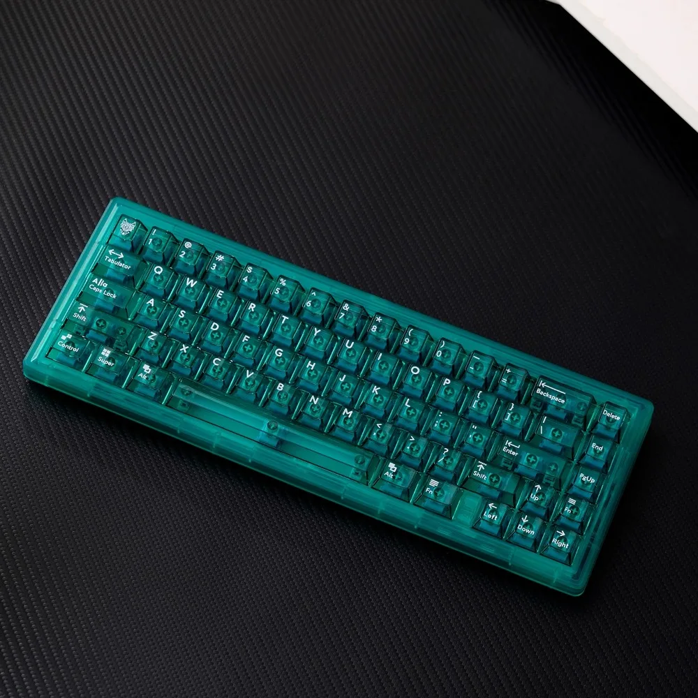 Emerald Green Theme Keycap Set PC 114key Custom Transparent Keyboard Cap Cherry Profile Gaming KeyCap for Mechanical Keyboard