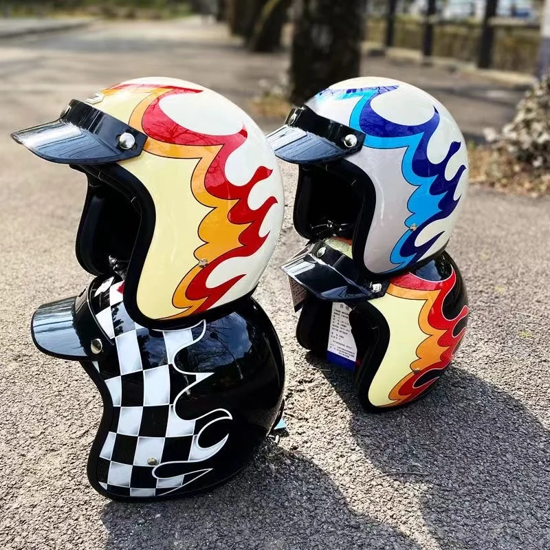 KEAZ-casco de motocicleta de cara abierta ttco, estilo japonés, Retro, Vintage y clásico, Vespa, 3/4