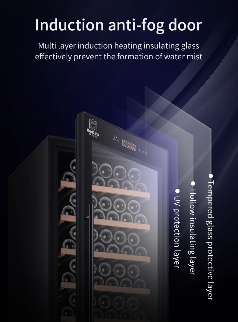 JIUFU高級半導体式電動冷蔵庫ワインクーラーステンレス鋼サーモスタット式ワインキャビネット