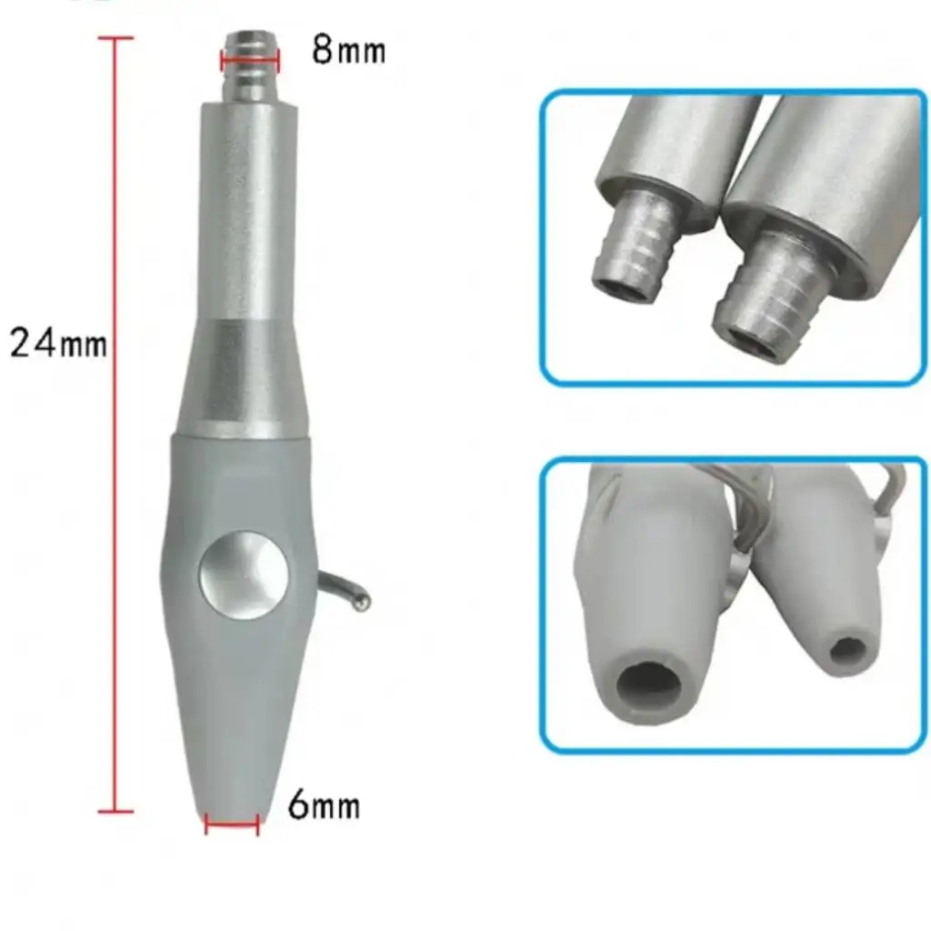 Dental Saliva Ejector Strong and Weak Suction Handle Handpiece Valve Oral Saliva Handpiece Tip Adapter Dental Accessories