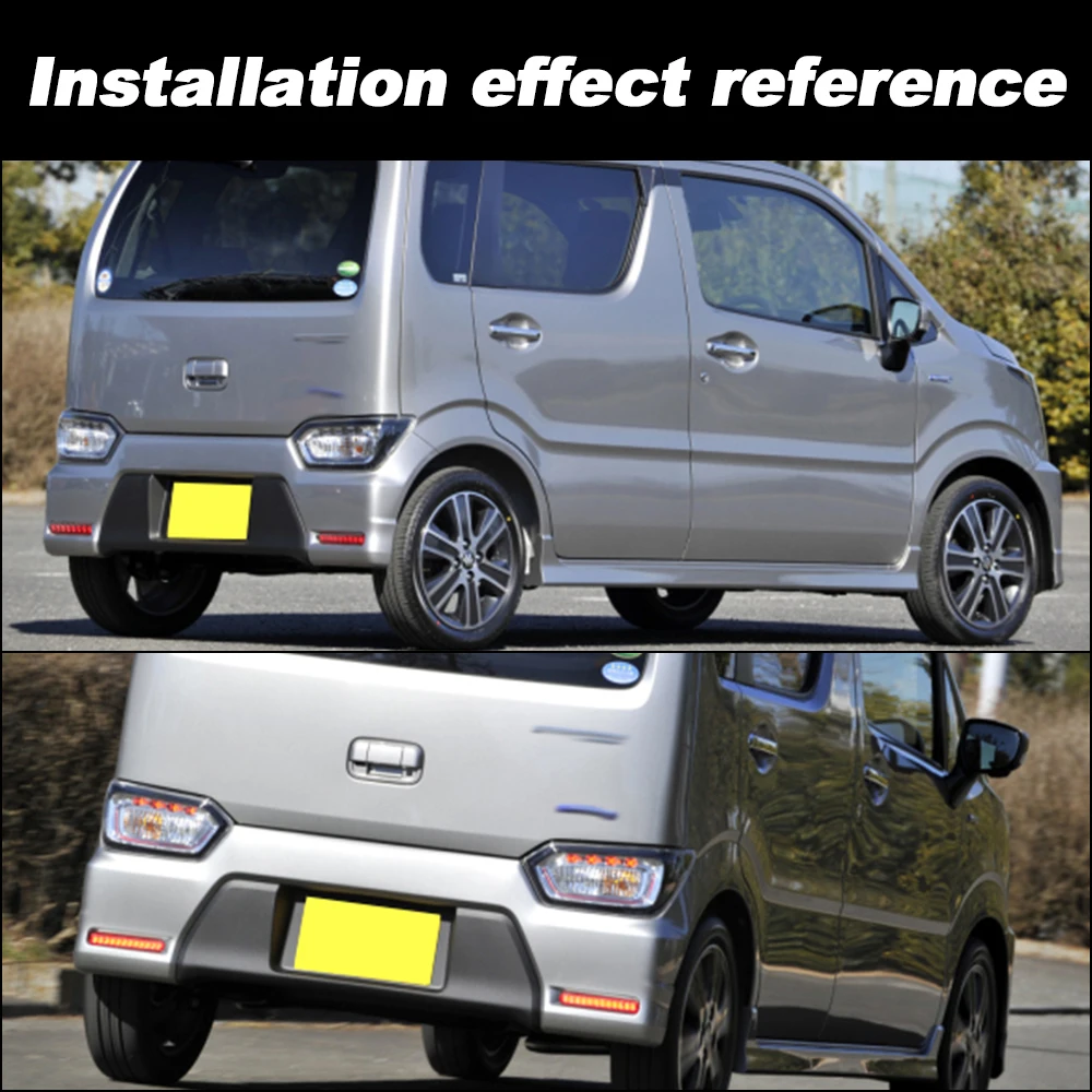 

2PCS LED Rear Bumper Reflector Light Brake Tail Stop Fog Lamp For Suzuki Wagon R Stingray Car accessories