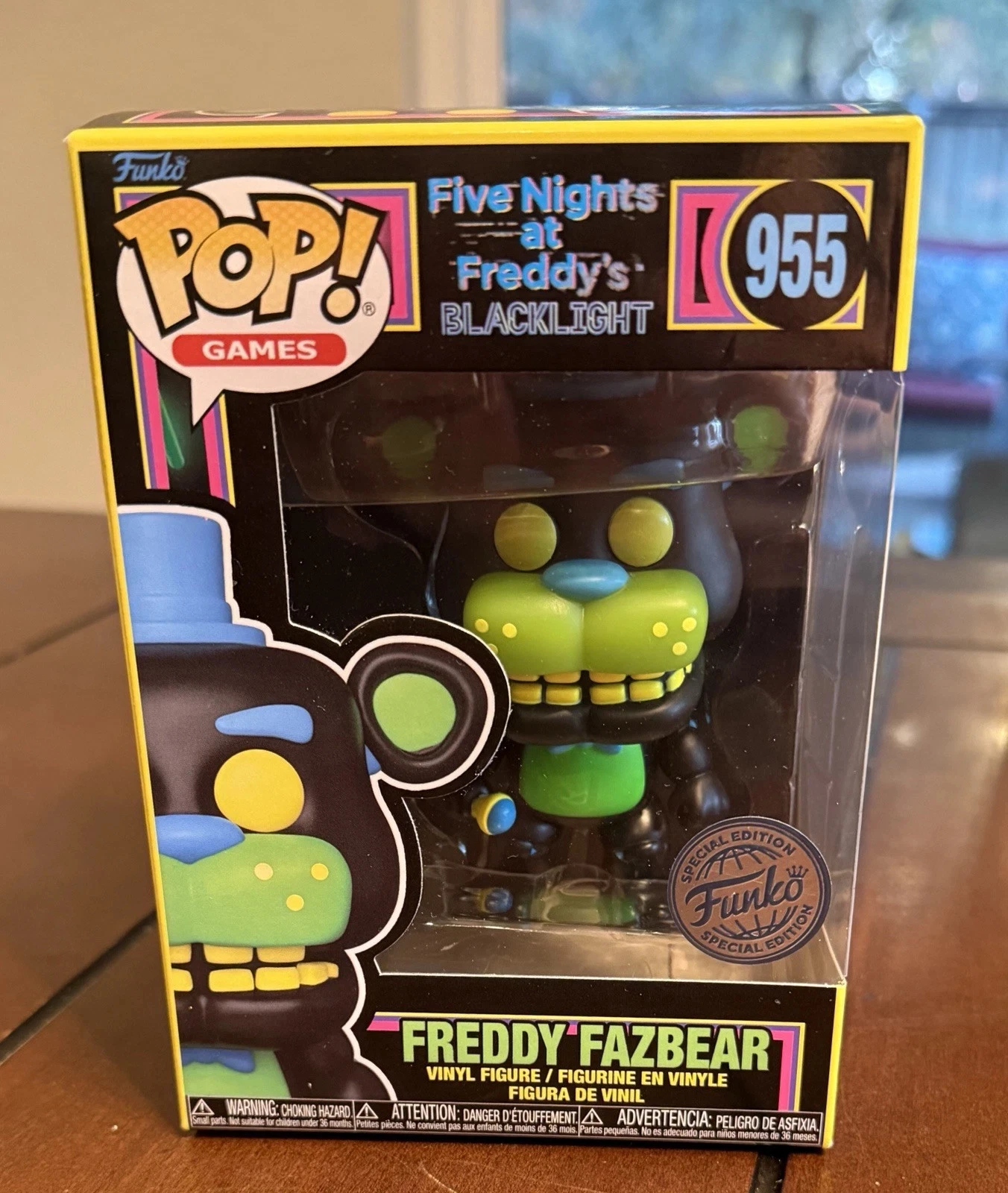 Pop! Freddy Fazbear (Black Light) Model Toys Five Nights at Freddy's Action Figures Collectible Vinyl Figure Cartoon Figureine