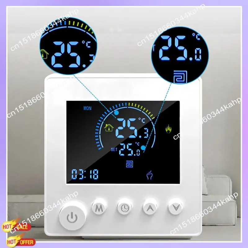 

CLCU TUYA термостат регулятор температуры водяной электрический пол с подогревом TRV 3A цифровой ЖК-дисплей настенный прочный