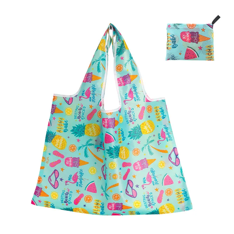 Reusable Grocery Bags Large Washable Shopping Bags Foldable Environment-Friendly Heavy-Duty Pocket Handbags