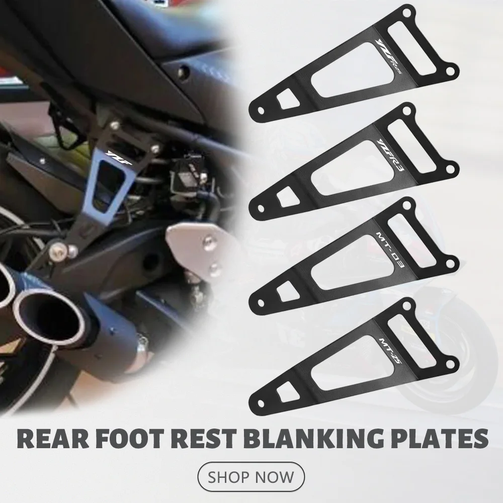 

Rear Footrest Blanking Plate Motorcycle Foot Rest For YAMAHA YZF R 3 25 YZF-R25 MT03 MT-25 FZ-03 FZ25 2020 2019 2018 2015- 2021