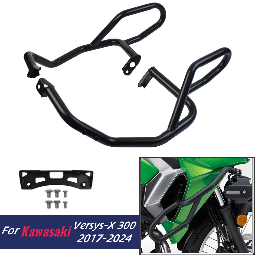

Versys X300 Crash Bar Engine Guard Frame Bumper For Kawasaki Versys-X 300 2017-2023 Versys-X300 Motorcycle Highway Fall Protect