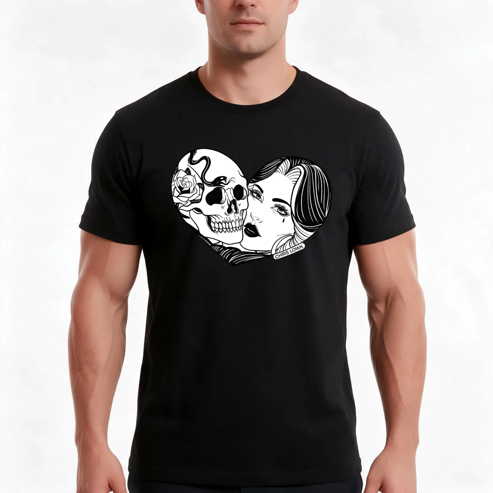 Amor Eterno T-Shirt, Summer Casual Cotton Tee, Oversized Streetwear Tops, Vintage Graphic Print, Loose Fit Short Sleeve