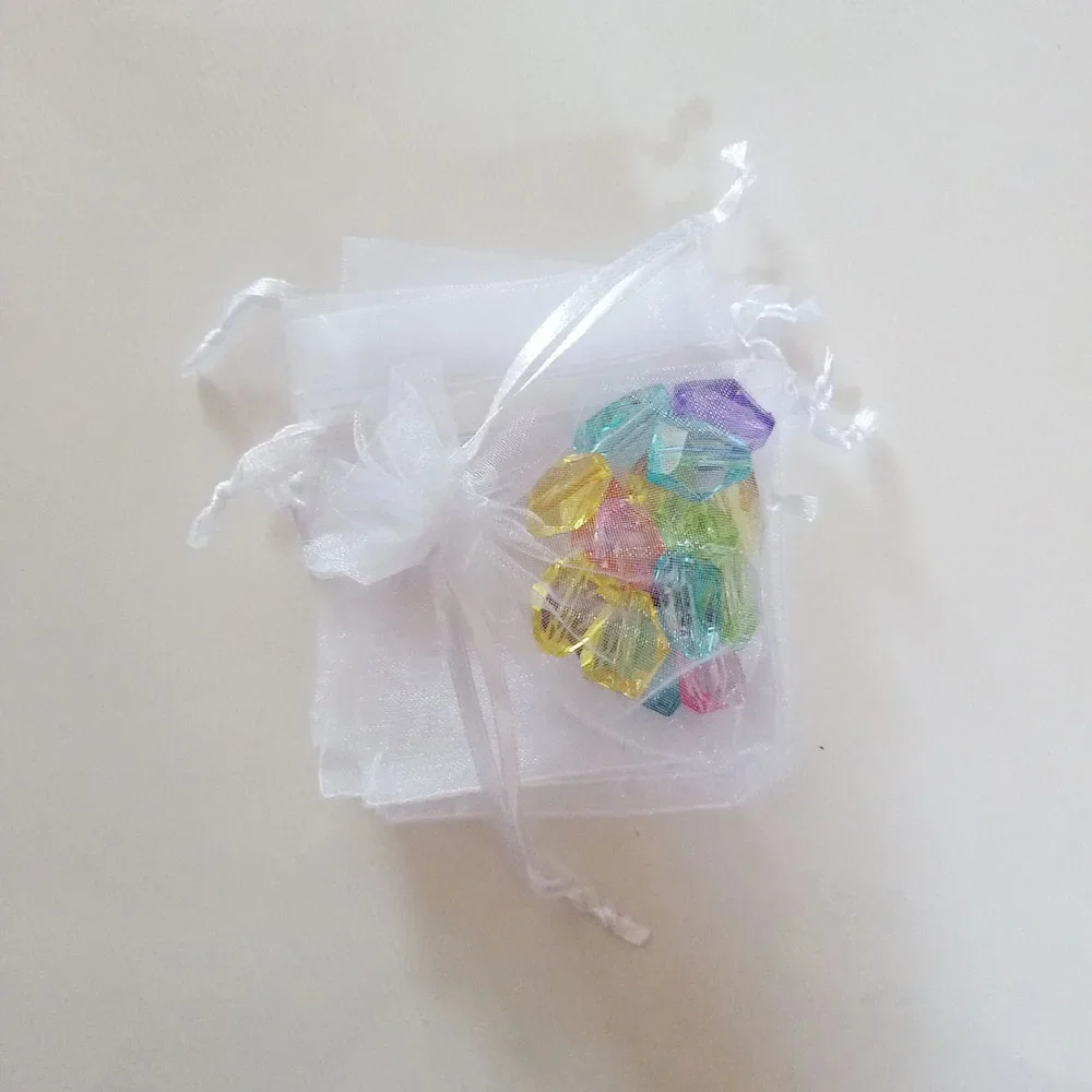 100/200/500/1000pcs Jewellery Bag Drawstring Organza Bags Jewelry Packaging Display Organza  Pouch Packaging For Jewelry Pouches