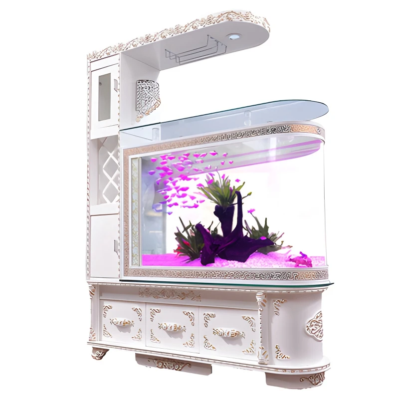 Acrylic  wine cabinet fish tank aquarium ecological European-style porch cabinet glass bar screen